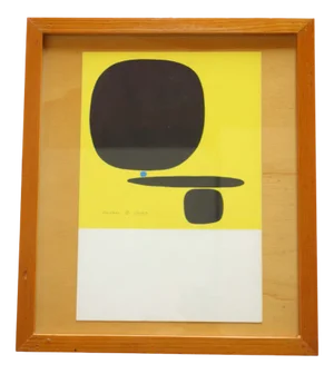 Bruno Munari, Black & Yellow, 1991, Serigraph, Framed