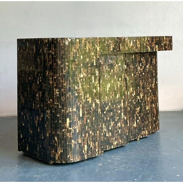 Coffee Vintage Boho Tessellated Horn Dry Bar Set of 5 For Sale - Image 8 of 14