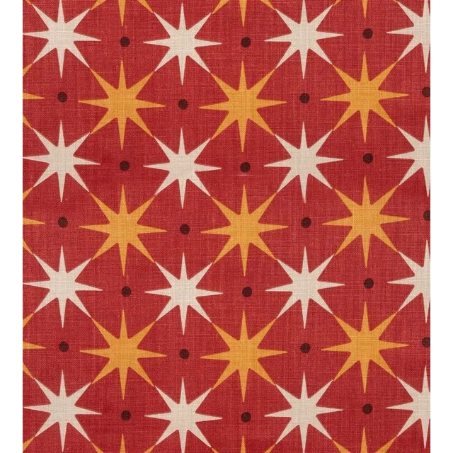 Sample - The House of Scalamandré Star Power Fabric, Red For Sale