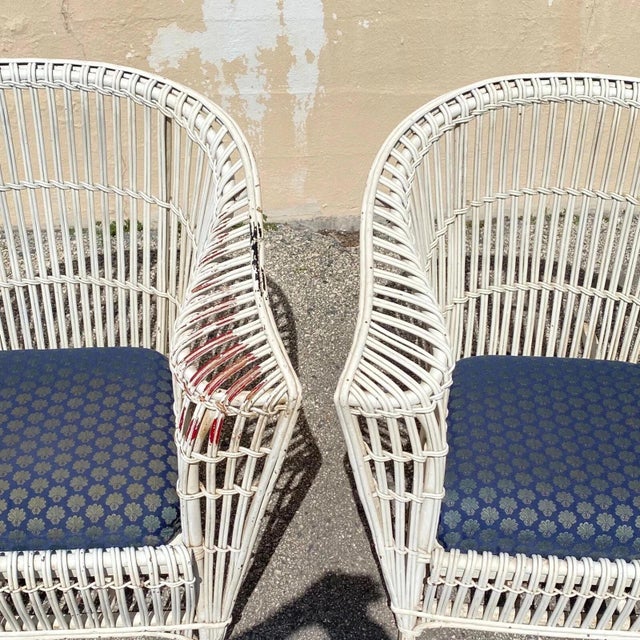 Antique Victorian Wicker Rattan Bentwood Sculptural Sunroom Sofa Set With Chairs For Sale - Image 11 of 14