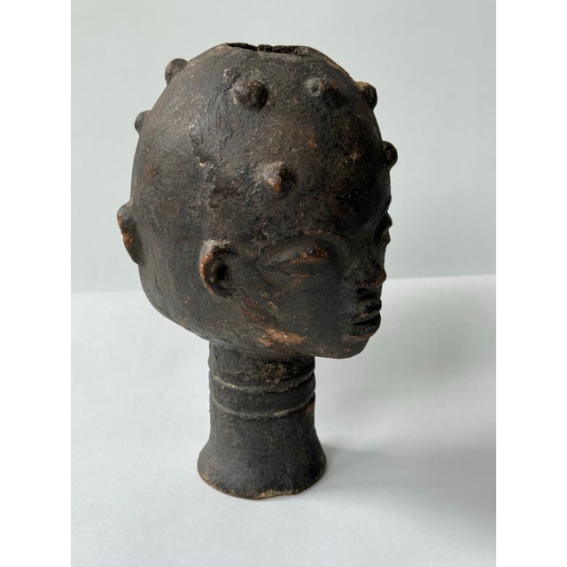 19th Century Akan Terracotta Head For Sale In Columbus - Image 6 of 12