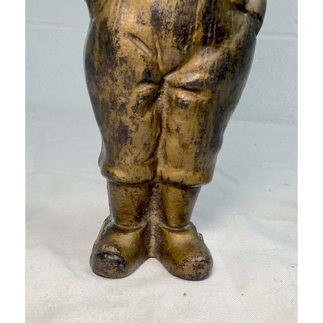 Figurative Rare Antique Early 1800's Cast Iron Boy Child Still Coin Bank by a.c. Williams For Sale - Image 3 of 11