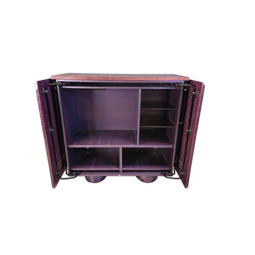 1970s Burl Bar Cabinet by Giovanni Offredi for Saporiti, 1970s For Sale - Image 5 of 13