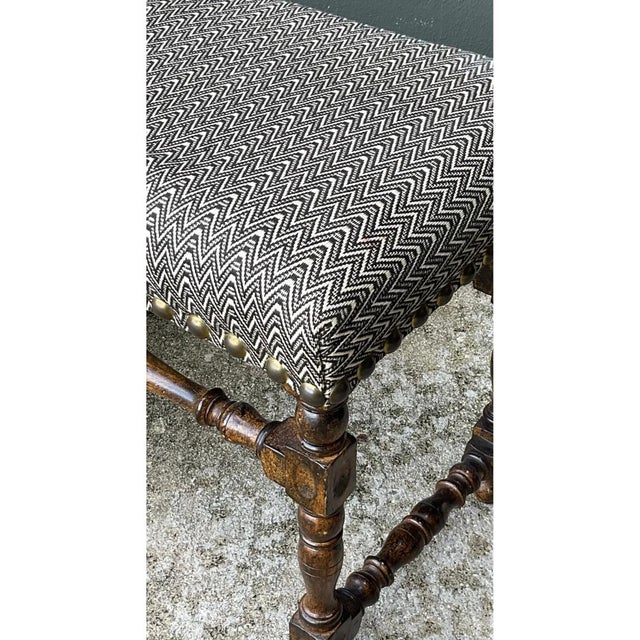 Vintage Lewis Mittman Nailhead Low Stools - A Pair For Sale In West Palm - Image 6 of 12