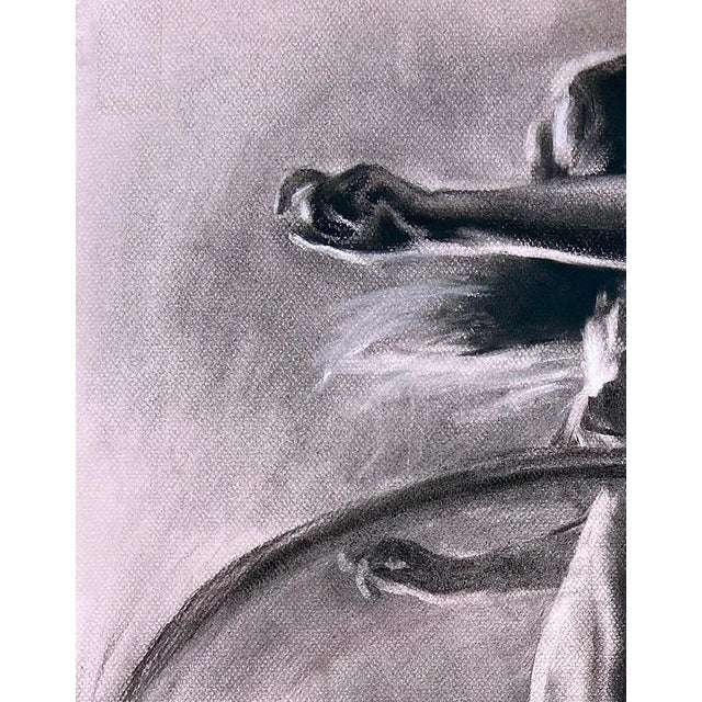 Girl and Hula Hoop, 2021, Charcoal Drawing on Paper For Sale - Image 3 of 8