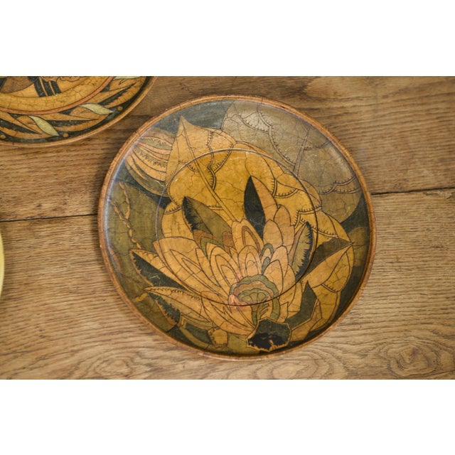 Decorative Wooden Wall Plates, 1950s-1960s, Set of 4 For Sale - Image 10 of 12