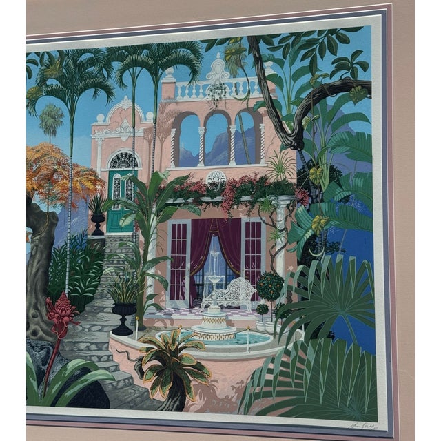 1980s John Kiraly Signed & Numbered "Poinciana Palace" Limited Edition Print For Sale In Phoenix - Image 6 of 14