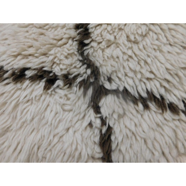 White Vintage Moroccan Rug With Shaggy Pile. 10'4"x 8'3" For Sale - Image 8 of 15