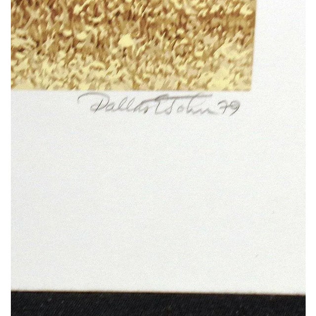 Realism Dallas John "Savanna" Realistic Serigraph Art Print 1979 Unframed Giraffe African Landscape For Sale - Image 3 of 5