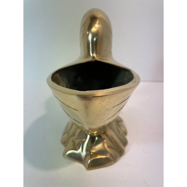 1970s Hollywood Regency Brass Nautilus Seashell Planter For Sale In New York - Image 6 of 13