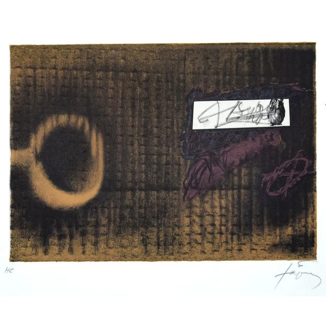 Antoni Tàpies, L'Etiquette, Lithograph, 1979 For Sale