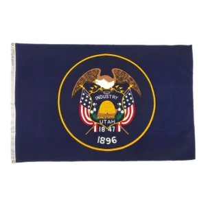 Large Vintage Cotton State Flag of Utah