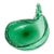 Green Murano Bullicante Shell Bowl For Sale