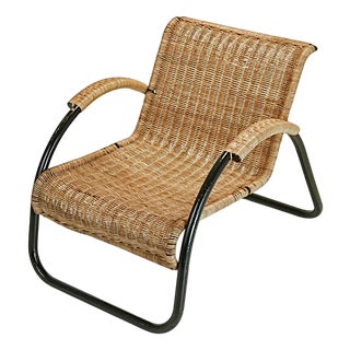 Tubular and Rattan Steel Chair by Erich Dieckmann, Germany, 1930s For Sale