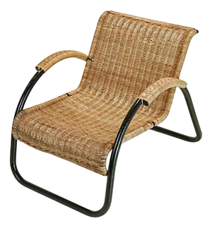 Tubular and Rattan Steel Chair by Erich Dieckmann, Germany, 1930s