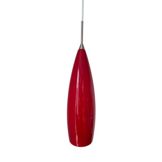 Red Pendant Lamp, 1960s For Sale