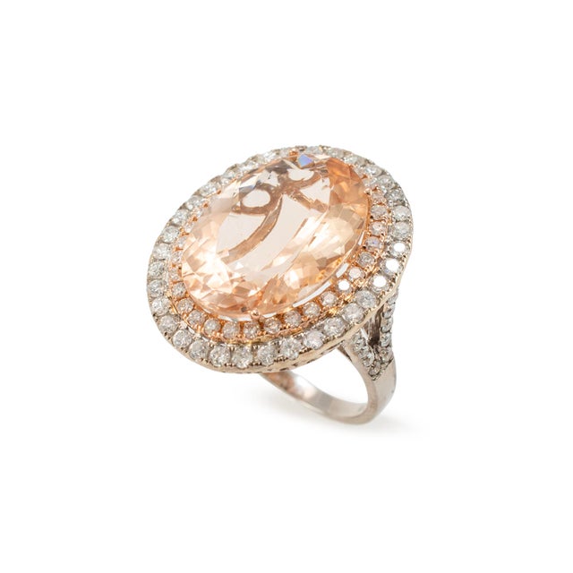 Gender: Ladies Metal Type: 14K Rose & White Gold Ring Size: 6.75 Width: 2.40 mm Weight: 7.72 grams Ladies 14K white gold...
