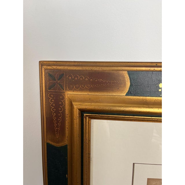 Wood François Pycke, Market Day, Sluizeken Square, Ghent, Belgium, 20th Century, Engraving, Framed For Sale - Image 7 of 10
