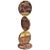 Contemporary Anodized and Gold Painted Iron Sculpture For Sale