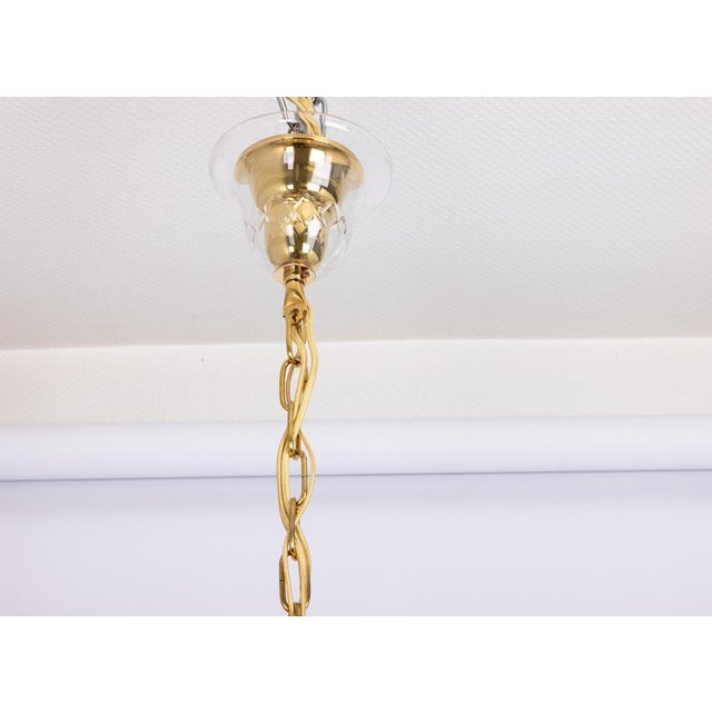 Large Gilt Brass Chandelier by Sciolari for Palwa, Germany, 1970s For Sale - Image 6 of 10