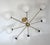 Brass, Metal and Glass Chandelier from Stilnovo, 1960s For Sale - Image 3 of 10