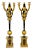Empire Style Egyptian Caryatid Two-Light Ormolu & Patinated Candelabra - a Pair For Sale