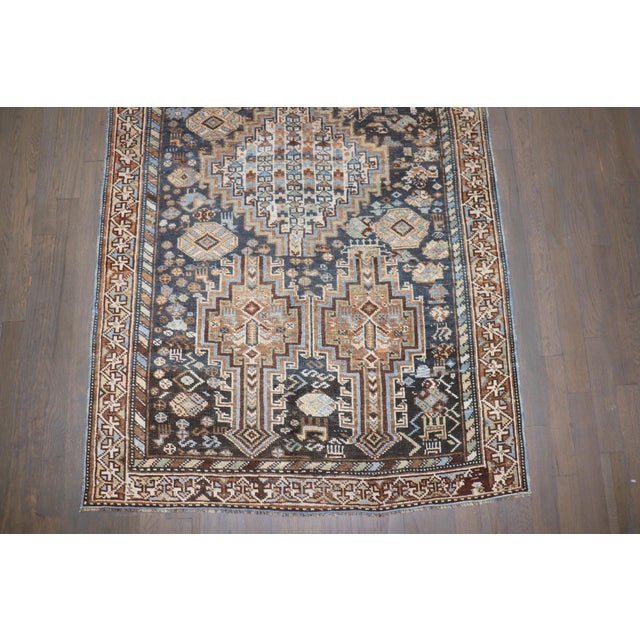 Textile Shiraz Geometric Tribal Small Rug rug no.j4593 For Sale - Image 7 of 7