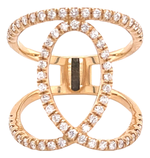 Diamond Ring 14k Gold 0.85 TCW 7.02 Grams Certified, Size 6.5