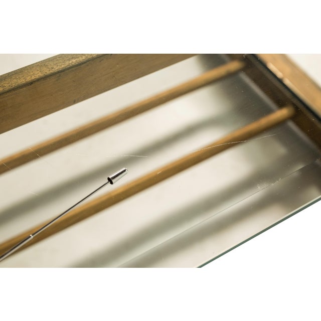 Mid-Century Modern Acid-Etched Brass Desk / Dining Table With Glass Top Attributed to Bernhard Rohne for Mastercraft, Usa, C. 1970s For Sale - Image 9 of 18