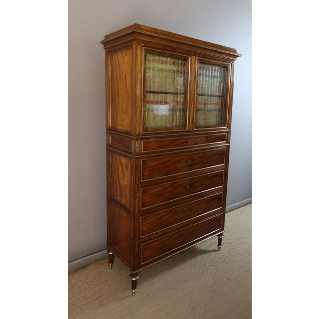 Wood Louis XVI Secretaire in Satinwood For Sale - Image 7 of 15