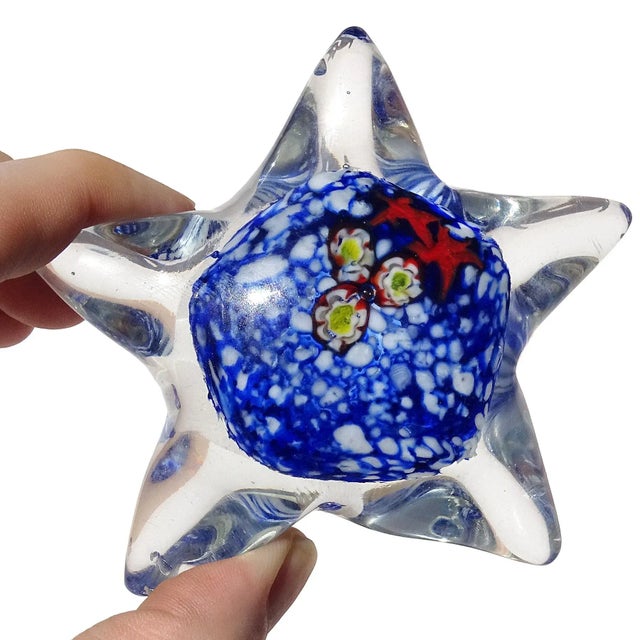 Murano Murano Style Vintage Fish Within Fish Star Fish Aquarium Paperweights Figurines Sculptures - Set of 3 For Sale - Image 4 of 6