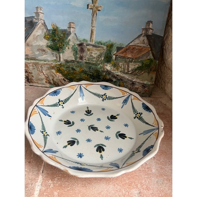 Hand Painted French Plate /Bowl , 19th Century For Sale - Image 9 of 11