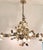 Original retail $5500, stylish Made Goods Modern Brass Ginkgo Teresa Chandelier, showroom floor sample