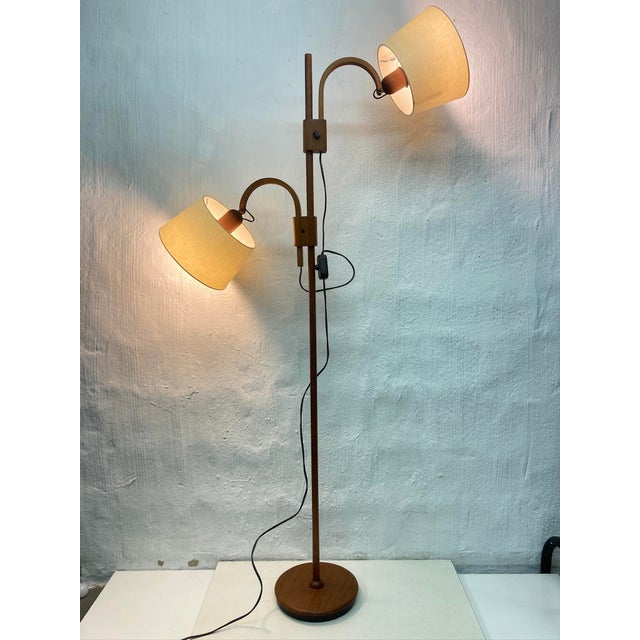 Double Arc Lamp in Teak from Domus, 1970s For Sale - Image 6 of 13