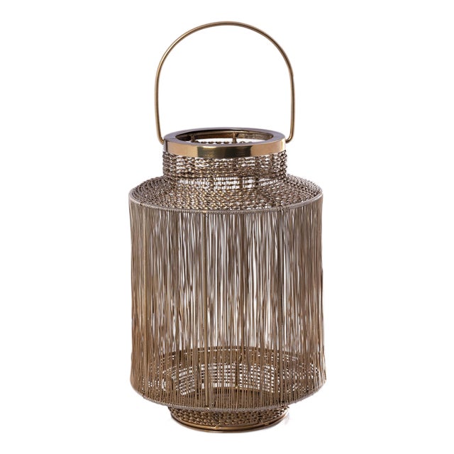 Menorca Decorative Metal Lantern, 12" For Sale