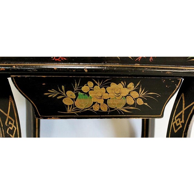 Small Napoleon III Side Table with Blackened and Asian Decorations For Sale - Image 13 of 18
