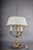 19th Century French Brass Three-Light Bouillotte Lamp with Fabric Shade For Sale - Image 12 of 13