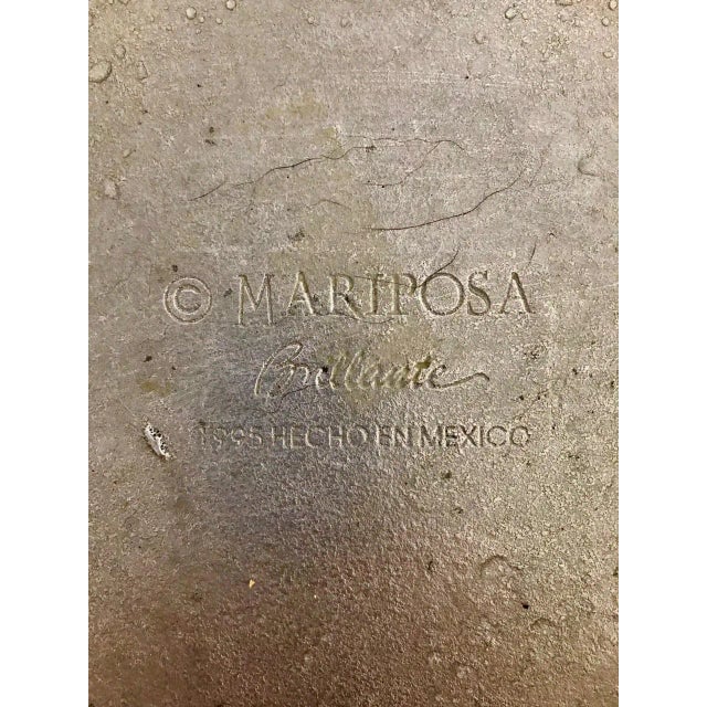 1990s 1990s Mariposa Swirl Wood Bark Design Cast Aluminum Serving Platter For Sale - Image 5 of 7