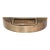 Reclaimed Brass Semi Circle Drawer Bin Pull With Label Slot For Sale