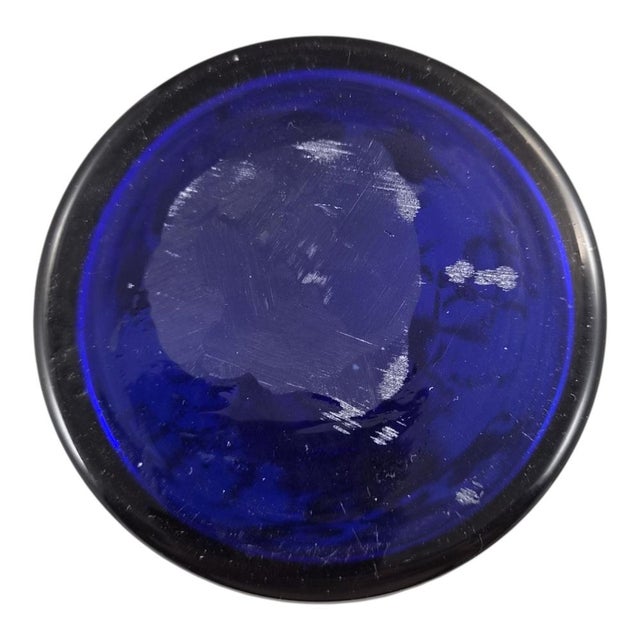 Bohemian Qajar Market Decanter in Cobalt Glass, 1870s For Sale - Image 6 of 11
