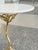 2010s White Quartz & Gilt Metal Cocktail Table For Sale - Image 5 of 9