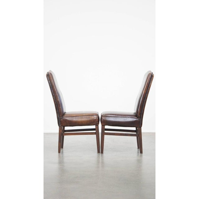 Sheep Leather Dining Room Chairs, Set of 6 For Sale - Image 3 of 14