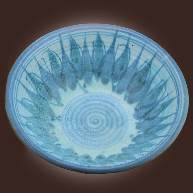 JT Abernathy Iconic Blue Glaze Bowl This stunning piece by JT Abernathy is a beautiful example of mid-century modern...
