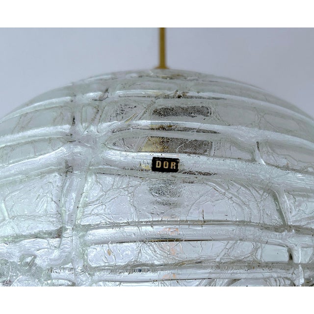 Large Vintage Glass Pendant Light from Doria, 1970s For Sale - Image 13 of 16
