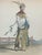 A refined and quietly dramatic 19th-century French hand-colored lithograph depicting a Chinese theatrical performer,...
