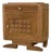 Brutalist Bedside Table in Oak, 1950s For Sale