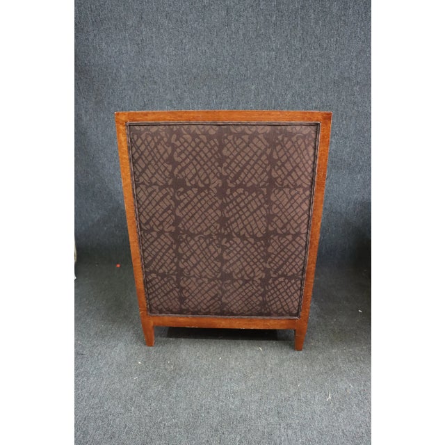 Wood Pair Art Deco Style Maple Upholstered Lounge Chairs For Sale - Image 7 of 11