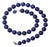Lapis Lazuli Beaded Necklace With Sterling Silver Lapis Clasp, 17.5 Inches For Sale