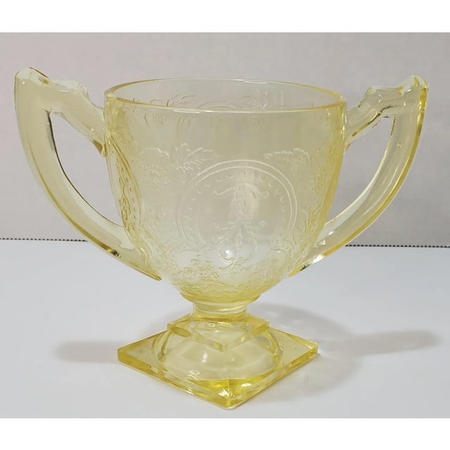 1930s Indiana Horseshoe Yellow Footed Open Sugar For Sale - Image 12 of 12