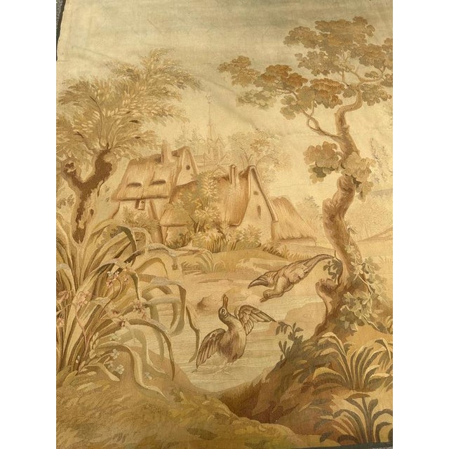 Large Antique French Aubusson Tapestry, 1890s For Sale - Image 3 of 18